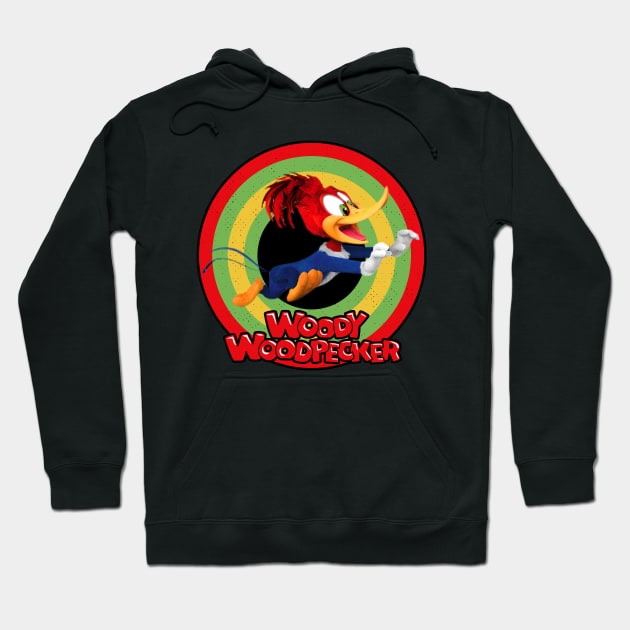 Woody Woodpecker Circle Style Hoodie by Gunung Sambojorka